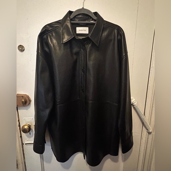 Aritzia Babaton Pelli Faux Leather Shirt Jacket - XL - Picture 2 of 6
